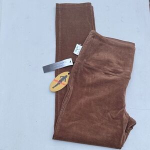 Brown Corduroy stretch leggings